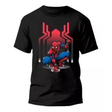 Imagem de Camiseta Básica Homem Aranha Infantil Camisa 100% Algodão - loja dinka