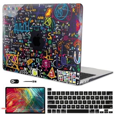 Imagem de LCMOCICO Capa compatível com MacBook Pro de 13 polegadas M2 M1 A2338 2022 2021 2020-2016 A2251 A2289 A2159 A1989 A1706, capa de teclado rígido de plástico padrão, capa para webcam, fórmula abundante