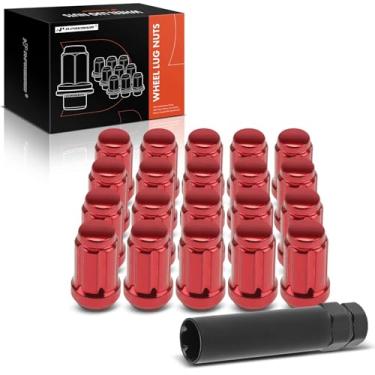 Imagem de A-Premium 21 peças M12-1.5 porcas de roda compatíveis com Toyota Camry, Corolla, Matrix, Avalon, Supra, Celica, MR2 e Honda Civic, Accord & Kia & Mazda & Acura & Hyundai & Mitsubishi & Scion & Lexus