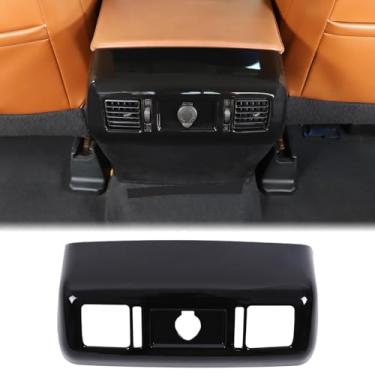 Imagem de Aunginsy Acabamento de tampa de saída de ventilação de ar condicionado traseiro compatível com Toyota Tundra 2007-2021 Caminhonete traseira central apoio de braço A/C painel de ventilação decorativa