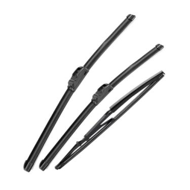 Imagem de Kit com 3 Palhetas Limpador para-brisa Dianteiras e Traseira para,Palheta do Limpador de Para-brisa Premium para Todas as Estações para Alfa Romeo 147 2000-2005,Borracha Natural U/J Hook