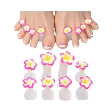 Imagem de Separadores De Dedos De Silicone Macio Com Design De Flor, Pacote Com 