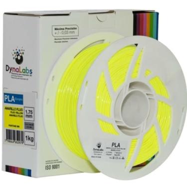 Imagem de Filamento Impressora 3d Pla Dynalabs 1.75mm 1kg Cor Amarelo Fluo