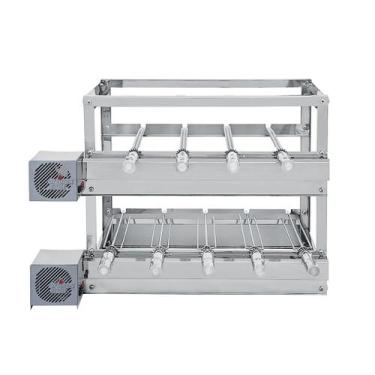 Imagem de Churrasqueira Grill TRIPLA Rotativa Inox - 9 Espetos Giratórios - ARTI