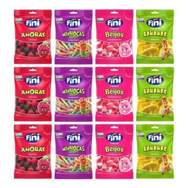 Imagem de Kit Bala Gelatina Fini Original Combo 12 Pacotes Mix Sortido