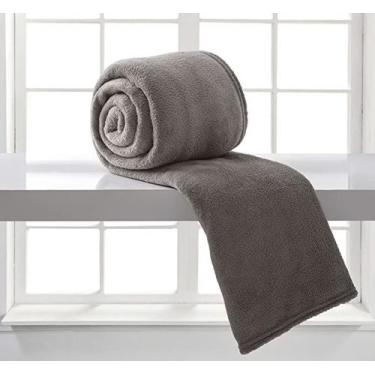 Imagem de Manta Microfibra Solteiro Home Design 1,50m x 2,00m CORTTEX, CHUMBO