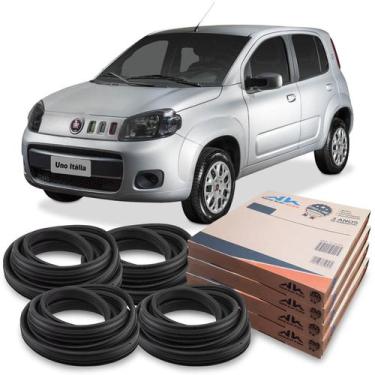 Imagem de Kit Borracha 4 Portas Guarnição Fiat Uno Vivace 2012 A 2016 - New Kar