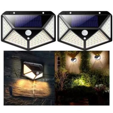 Imagem de Luminária Solar 100 Leds Preto Automática Fácil Instalação - ZONNE