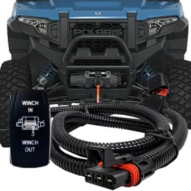 Imagem de Kit de chicote de fios com plugue de barramento elétrico de 1,8 m com interruptor basculante momentâneo de entrada/saída compatível com Polaris Xpedition XP ADV Ultimate Northstar Premium 2024