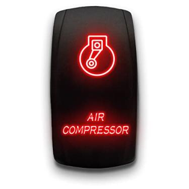 Imagem de Compressor de ar V.1 - Vermelho - STARK Interruptor basculante de LED gravado a laser de 5 pinos com luz dupla - 20A 12V ON/OFF