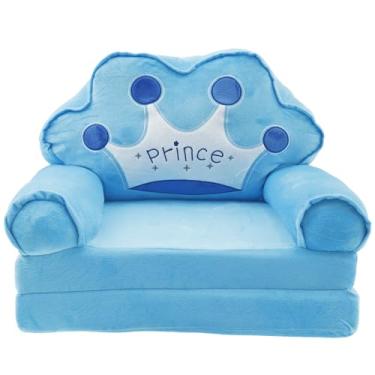 Imagem de Sofá infantil dobrável, cadeira e espreguiçadeira confortável 2 em 1 para leitura, soneca, sala de jogos, mini sofá macio para sala de jogos, presente para aniversário, dia das crianças, 1-4 anos