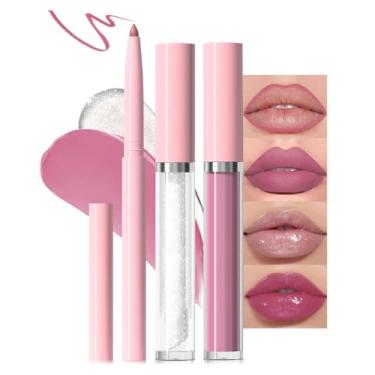 Imagem de BINGBRUSH Delineador Labial 3 Em 1 Super Stay Matte Longwear No-Budge, Brilho Labial E Óleo Labial, Maquiagem Altamente Pigmentada, Batom Cremoso, Macio E Matte (1 Unidade 09#, 3 Em 1)
