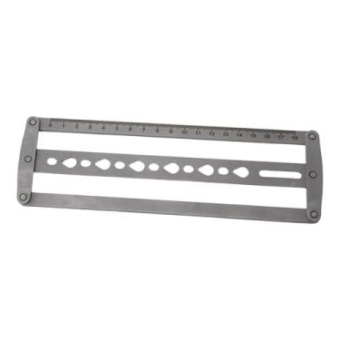 Imagem de UGPLM Régua auxiliar de posicionamento de correia, ferramenta de corte e furação, ferramenta leve de espaçamento de furos, estêncil de posicionamento de, Gotas de água