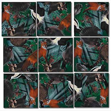 Imagem de B Dazzle Forest Animals Scramble Squares 9 Piece Puzzle