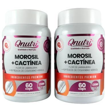 Imagem de Kit 2 Morosil Cactínea Flor de Laranjeira Peptídeos de Colágeno Verisol Suplemento 2x60 cápsulas Sem Glúten Sem GMO Qnutri