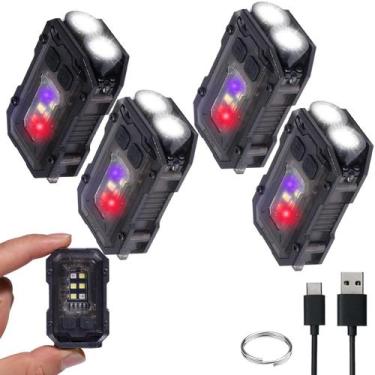 Imagem de Lanterna KunHe Clip-on Mini EDC Chaveiro USB-C recarregável