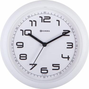 Imagem de Relogio De Parede Eurora Branco Com Mostrador Branco