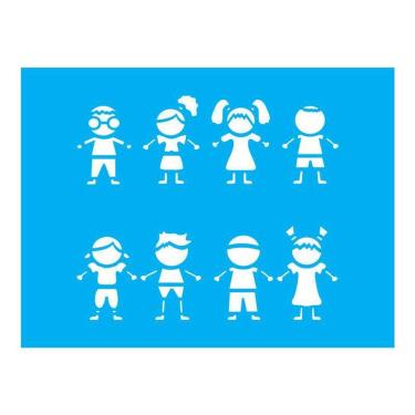 Imagem de Stencil Tamako Crianças - 15X20Cm - Ref A3206