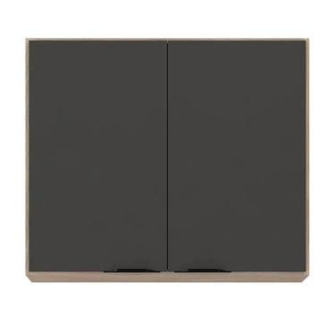 Imagem de Armário Aéreo Firenze 2 Portas 80cm Demóbile Avena Grafito