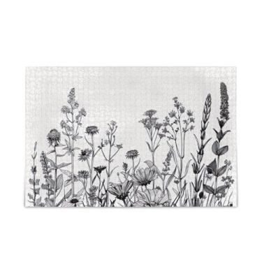 Imagem de WELLDAY Quebra-cabeça flores e plantas, 1000 peças, grande jogo de arte para adultos e adolescentes