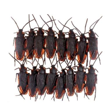 Imagem de 50 Peças de Baratas Falsas Realistas Assustadoras Brinquedos Borracha para Brincadeiras Piada Festas Temáticas Terror Props Plástico Reutilizáveis