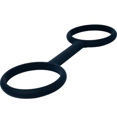 Imagem de JOGDRC Acessório de fantasia de polícia de Halloween - Brinquedos de algemas de silicone preto realistas