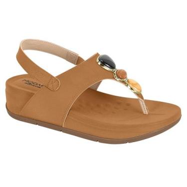 Imagem de Modare - Sandalia Feminino - Napa Floather Nature - PRETO 01, Camel, 3