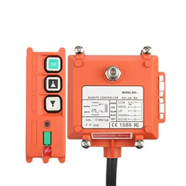 Imagem de IENYU Controle remoto industrial sem fio, guincho elétrico, motor de enrolamento, equipamento de jato de areia usado F21-2S 3 botões (1 em 1, UHF 425-446Mhz-DC 24V)