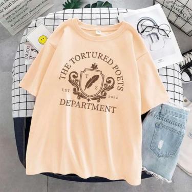 Imagem de Camiseta Taylor Swift Tortured Department Unissex, Creme, XG babylook