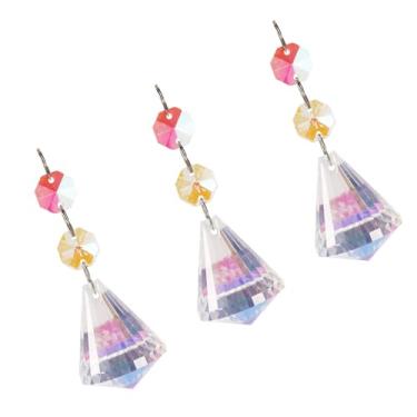 Imagem de Spritewelry Apanhador de sol de cristal, apanhador de brilho solar de cristal transparente, prisma de arco-íris, prisma de lágrima, cristais pendurados, prismas para decoração de jardim e casa