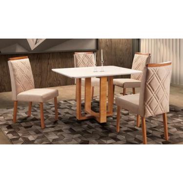 Imagem de Sala de Jantar Maciça 4 Cadeiras 1,20x0,90 Zurique Art Salas