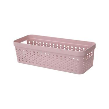 Imagem de Kit 6 Cestos Organizador s/ Tampa Trama Rattan 3,6L Usual - Usual Util