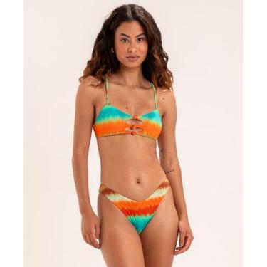 Imagem de Biquíni Bustiê Estampa Terra - APNEIA, Estampa terra, G