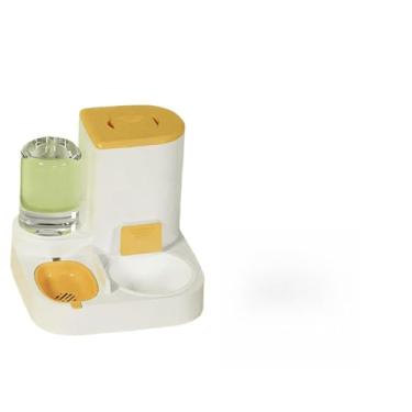 Imagem de Alimentador Automático e Bebedouro por Gravidade 2 em 1 para Gatos e Cães, Comedouro Duplo para Ração Seca e Úmida(verde)