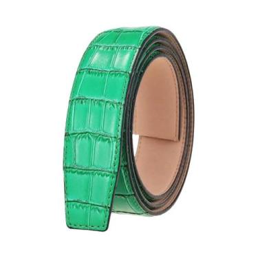 Imagem de Cinto De Couro Genuíno De Luxo Masculino Alta Qualidade Sem Fivela 3,5