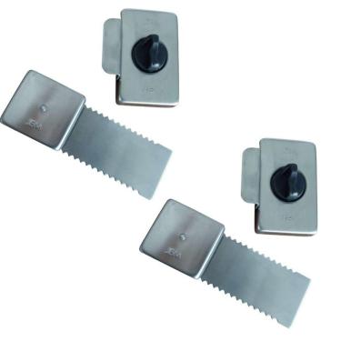 Imagem de Kit 2 Fechadura De Encaixar Jbm Fc2 Porta De Correr Fechamento Interno 15cm