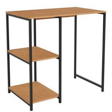 Imagem de Aparador Cervejeira Adega Bar 2 Prateleiras Kappesberg Industrial 90cm Cor Canela/Preto Fosco - LI044