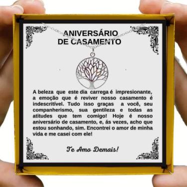 Imagem de Colar Ouro Feminino Árvore da Vida Presente Aniversário Casamento + De