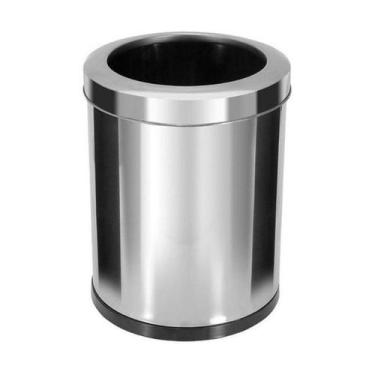 Imagem de Lixeira Em Inox Com Aro Inox 13,5 Litros - Higipack