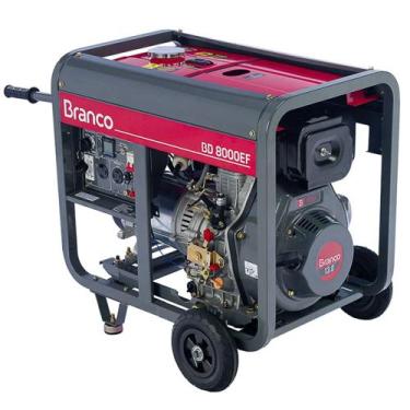 Imagem de Gerador de Energia Diesel 6,5kva Partida Elétrica Bd-8000 Ef Branco - 