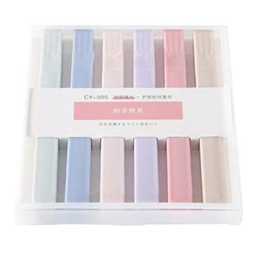 Imagem de Caneta fluorescente de de 6 peças, caneta, conjunto de canetas - para do, material escolar, uma