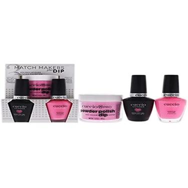 Imagem de Match Makers Plus Dip – Sorbet de frutas de dragão da Cuccio para mulheres – 3 peças Sistema de polimento em pó profissional de 45 g, gel de imersão de 12,5 g, esmalte colorido para unhas