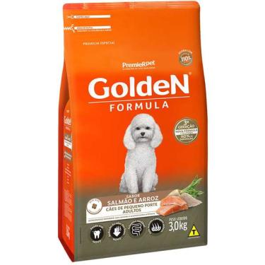 Imagem de Ração Seca PremieR Pet Golden Formula Mini Bits Salmão e Arroz para Cães Adultos de Raças Pequenas - 3 Kg