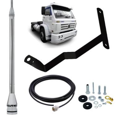 Imagem de Antena Móvel Px 2,70 metros Alongador Inox 60cm Cabo 5,5 metros Suport