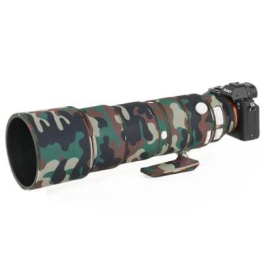 Imagem de CHASING BIRDS Revestimento de lente impermeável camuflado para Sony FE 200-600 mm F5.6-6.3 G OSS capa protetora de lente à prova de chuva (camuflagem verde militar, com TC de 1,4 X (SEL14TC))