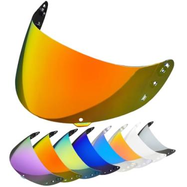 Imagem de Viseira de capacete de motocicleta para ICON IC-04, Airframe Pro, Airmada, Airform Capacete Moto Para-brisa (Revo Deep Red)