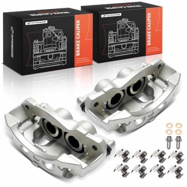Imagem de A-Premium Pinça de freio adequada para Chevrolet Express 2500 3500 4500 2021-2024, com suporte, dianteiro esquerdo e direito, um lado, 2 pistões, um conjunto de 2