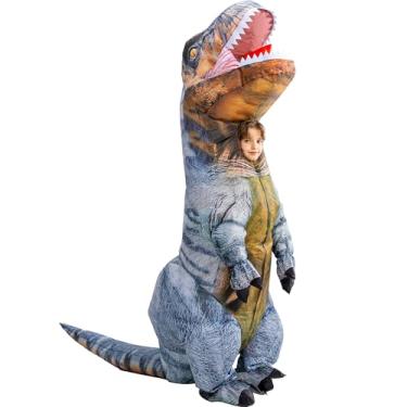 Imagem de RQUXMT Inflatable T Rex Costume Kids,Blow Up Full Body Dinosaur Suit,Halloween Costumes for Boys Girls (10-12YRS)