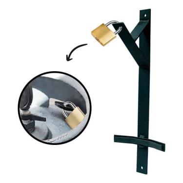 Imagem de 2X Suporte Botijão De Gás Antifurto Parede