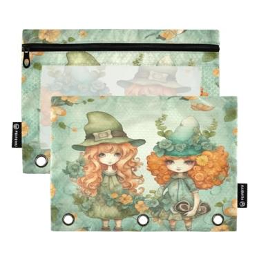 Imagem de Wassud Duas meninas em um chapéu, pacote com 2, pastas de fichário, pastas de bolso com 3 furos, pasta organizadora para casa, escritório